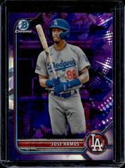 Jose Ramos [Sapphire Purple] Baseball Cards 2022 Bowman Draft Chrome Prices