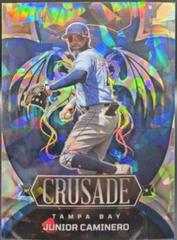 Junior Caminero [Navy Blue Ice] #3 Baseball Cards 2023 Panini Chronicles Crusade Prices