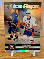 Anders Lee, Sparky The Dragon #IR-12 Hockey Cards 2023 Upper Deck MVP Ice Reps Prices