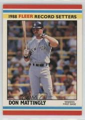 Don Mattingly Baseball Cards 1988 Fleer Record Setters Prices