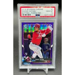 Shohei Ohtani [Batting Purple Refractor] Baseball Cards 2018 Bowman Chrome Prices