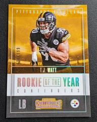 T.J. Watt [Silver] Football Cards 2017 Panini Contenders Rookie of the Year Prices