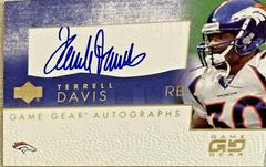 Terrell Davis Football Cards 2001 Upper Deck Game Gear Autographs Prices