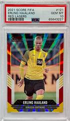 Erling Haaland [Red Laser] Soccer Cards 2021 Panini Score FIFA Prices