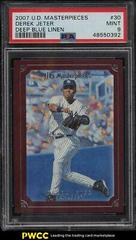 Derek Jeter [Deep Blue Linen] Baseball Cards 2007 Upper Deck Masterpieces Prices