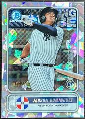 Jasson Dominguez [Atomic Refractor] #STG-JD Baseball Cards 2020 Bowman Chrome Spanning the Globe Prices