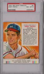 Andy Pafko #9 Baseball Cards 1953 Red Man Tobacco Prices