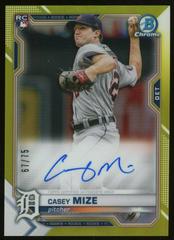 Casey Mize [Refractor] #BCRA-CM Baseball Cards 2021 Bowman Chrome Rookie Autographs Prices