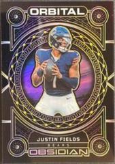 Justin Fields [Yellow Electric Etch] #5 Football Cards 2023 Panini Obsidian Orbital Prices