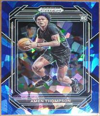Amen Thompson [Blue Ice] #DPA-AMT Basketball Cards 2023 Panini Prizm Draft Picks Autographs Prices
