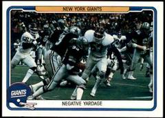 New York Giants [Negative Yardage] #36 Football Cards 1982 Fleer Team Action Prices