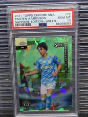 Paxten Aaronson [Green] #199 Soccer Cards 2021 Topps Chrome MLS Sapphire Prices