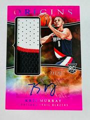 Kris Murray [Pink] #37 Basketball Cards 2023 Panini Origins Rookie Autograph Prices