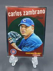 Carlos Zambrano #C170 Baseball Cards 2008 Topps Heritage Chrome Prices