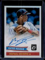 Rafael Devers [Holo] #RRS-RD Baseball Cards 2018 Panini Donruss Optic Rated Rookie Signatures Prices