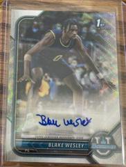 Blake Wesley Basketball Cards 2021 Bowman University Chrome Autographs Prices