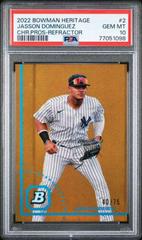 Jasson Dominguez [Gold] #BHPC-2 Baseball Cards 2022 Bowman Heritage Chrome Prospects Prices