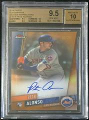 Pete Alonso [Orange Refractor] #FA-PA Baseball Cards 2019 Topps Finest Autographs Prices