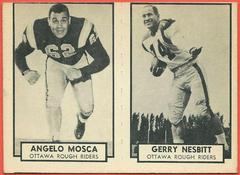 Angelo Mosca, Gerry Nesbitt Football Cards 1962 Topps CFL Prices