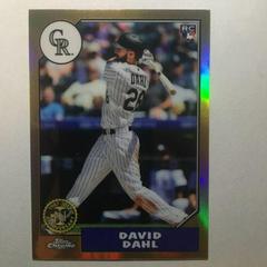 David Dahl [Orange Refractor] Baseball Cards 2017 Topps Chrome 1987 Prices