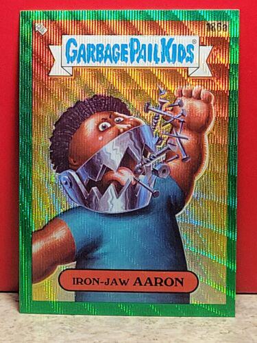 Iron-Jaw AARON [Green Wave Refractor] #186a 2022 Garbage Pail Kids Chrome