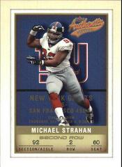 Michael Strahan [Second Row] #8 Football Cards 2002 Fleer Authentix Prices