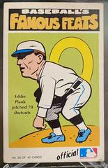 Eddie Plank Baseball Cards 1972 Fleer Famous Feats Prices