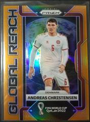 Andreas Christensen [Orange] Soccer Cards 2022 Panini Prizm World Cup Global Reach Prices