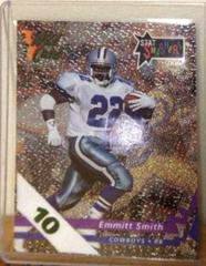 Emmitt Smith [Promo 10 Stripe] Football Cards 1992 Wild Card Stat Smashers Prices