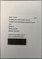 Kyle Pitts [Autograph Holo RR Logo] #61 Football Cards 2021 Panini Clearly Donruss Prices