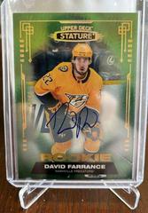 David Farrance [Green] #126 Hockey Cards 2022 Upper Deck Stature 2021 Update Autograph Prices