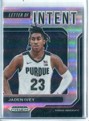Jaden Ivey #INT-JI Basketball Cards 2022 Panini Prizm Draft Picks Letter of Intent Prices