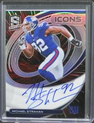 Michael Strahan [Hyper] #ICN-MSTR Football Cards 2022 Panini Spectra Icons Autographs Prices