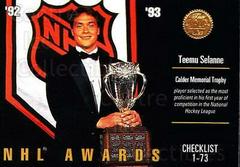 Teemu Selanne Hockey Cards 1993 Leaf Prices