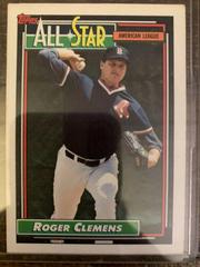 Roger Clemens #405 Baseball Cards 1992 Topps Prices
