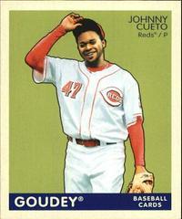 Johnny Cueto [Mini Blue Back] #53 Baseball Cards 2009 Upper Deck Goudey Prices