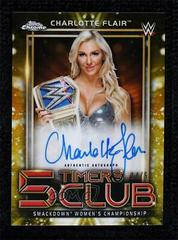 Charlotte Flair [Gold Refractor] Wrestling Cards 2021 Topps Chrome WWE 5 Timers Club Autographs Prices