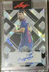 Sergio Aguero [Black Crystal] Soccer Cards 2022 Leaf Metal Autographs Prices