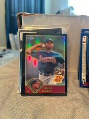 Andy Marte [Black Refractor] #208 Baseball Cards 2003 Topps Chrome Prices
