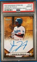 Josue De Paula [Gold] #PA-JD Baseball Cards 2023 Bowman Sterling Prospect Autograph Prices