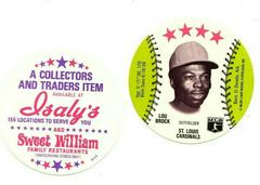Lou Brock Baseball Cards 1976 Isaly's Sweet William Disc Prices