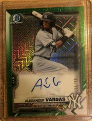 Alexander Vargas [Green Refractor] #BMA-AVA Baseball Cards 2021 Bowman Chrome Mega Box Mojo Autographs Prices