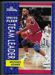 Michael Adams #398 Basketball Cards 1991 Fleer Prices