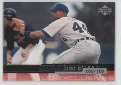 Tony Clark [Exclusives Silver] #381 Baseball Cards 2000 Upper Deck Prices