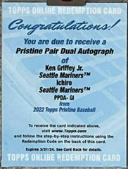 Ichiro #PA-I Baseball Cards 2022 Topps Pristine Autographs Prices