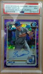 Bobby Witt Jr. [Purple] #BSPA-BWJ Baseball Cards 2020 Bowman Sapphire Autographs Prices