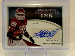 Adrian Peterson #IN-APE Football Cards 2022 Panini Immaculate Collegiate Ink Autographs Prices