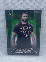 Roman Reigns [Green] Wrestling Cards 2021 Topps WWE Undisputed Grand Slam Champions Prices