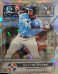 Wander Franco [Atomic Refractor] #STG-WF Baseball Cards 2020 Bowman Chrome Spanning the Globe Prices