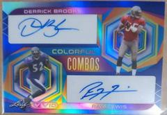 Derrick Brooks, Ray Lewis [Prismatic Navy Blue] #CC-16 Football Cards 2023 Leaf Vivid Autographs Colorful Combos Prices